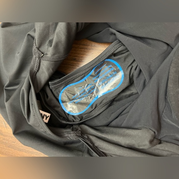 DKNY Ruffle-Trim One-Piece Swimsuit Size XXL Black Tummy Control Modest Pool - Picture 9 of 14